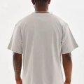 Unisex Baskılı Oversize T-Shirt - Gri