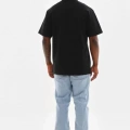 Unisex Baskılı Oversize T-Shirt - Siyah