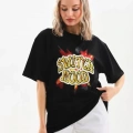 Unisex Baskılı Oversize T-Shirt - Siyah