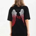 Unisex Baskılı Oversize T-Shirt - Siyah