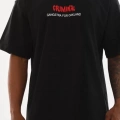 Unisex Baskılı Oversize T-Shirt - Siyah