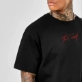 Unisex Baskılı Oversize T-Shirt - Siyah