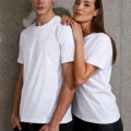 Unisex Kısa Kollu Bisiklet Yaka Basic Viskon Bluz