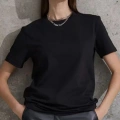 Unisex Kısa Kollu Bisiklet Yaka Basic Viskon Bluz