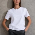 Unisex Kısa Kollu Bisiklet Yaka Basic Viskon Bluz