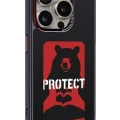 URR Apple iPhone 15 Pro Max NFC Smart Case Akıllı Kapak - Siyah