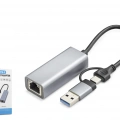 Usb 3.0 & Type-C Ethernet Adaptör Gigabit - Gri HDX7863