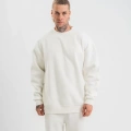 Uzun Kol Bisiklet Yaka Basic SweatShirt - Beyaz
