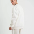 Uzun Kol Bisiklet Yaka Basic SweatShirt - Beyaz