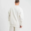 Uzun Kol Bisiklet Yaka Basic SweatShirt - Beyaz