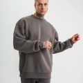 Uzun Kol Bisiklet Yaka Basic SweatShirt - Füme