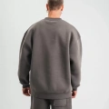 Uzun Kol Bisiklet Yaka Basic SweatShirt - Füme