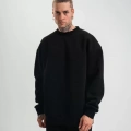 Uzun Kol Bisiklet Yaka Basic SweatShirt - Siyah