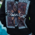 Uzun Kol Bisiklet Yaka Ön Ve Arka Baskılı SweatShirt - Siyah