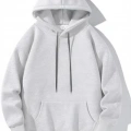 Uzun Kol Kapşonlu Basic Sweatshirt hoodie - Gri
