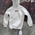Uzun Kol Kapşonlu Göğüs Baskılı SweatShirt - Beyaz