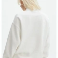 Uzun Kol Yarım Farmuarlı Yakalı Basic SweatShirt - Beyaz