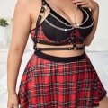 Zincir Detaylı Deri Göğüs Harness - 808