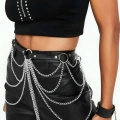 Zincir Detaylı Şık Deri Harness Kemer - 512