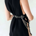 Zincirli Deri Bel Kemer Harness - 904