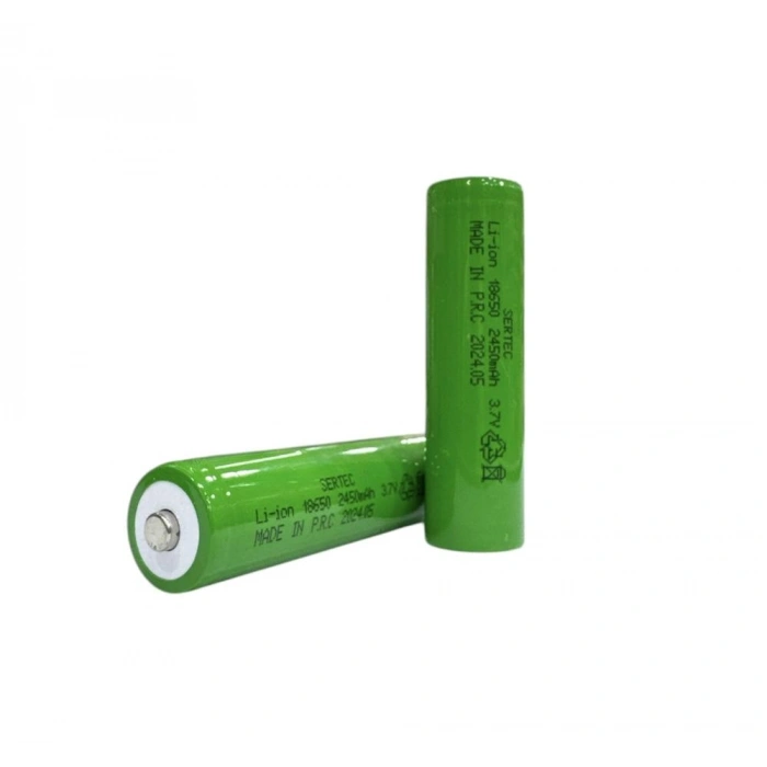 18650 3.7V 2450 Mah 1C Li-ion Şarjlı Pil Başlı