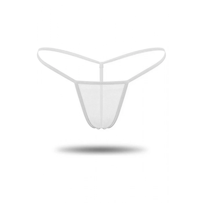 3lü Renkli Transparan Tül String Tanga 0369