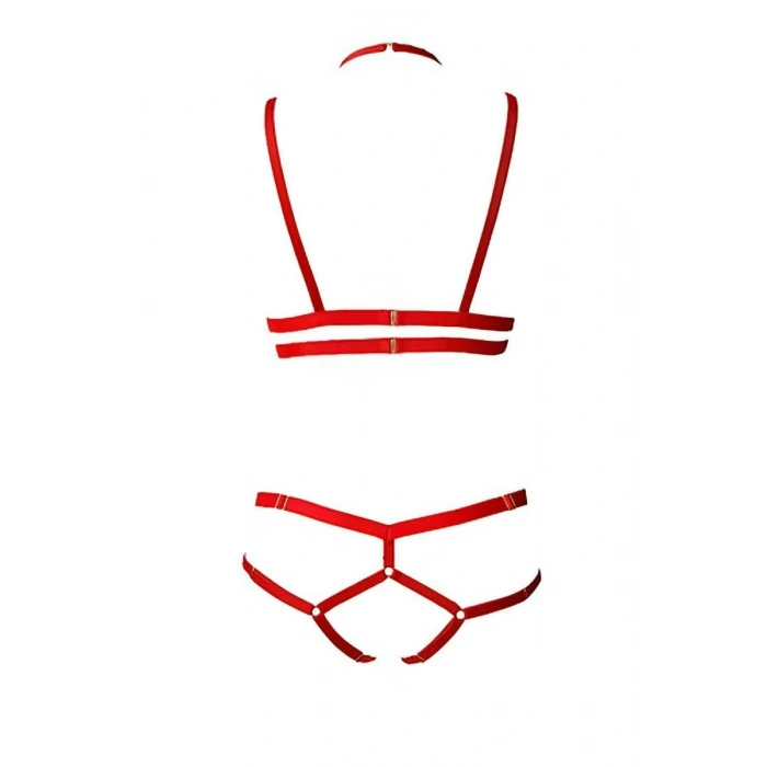 3 Parça Seksi Harness Sütyen Takım - 144