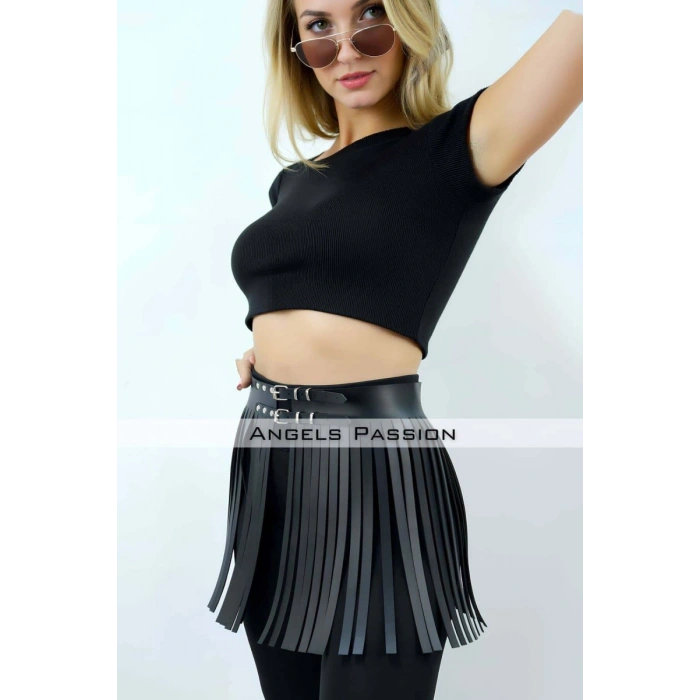 37 Cm Püsküllü Şık Mini Etek - 1400