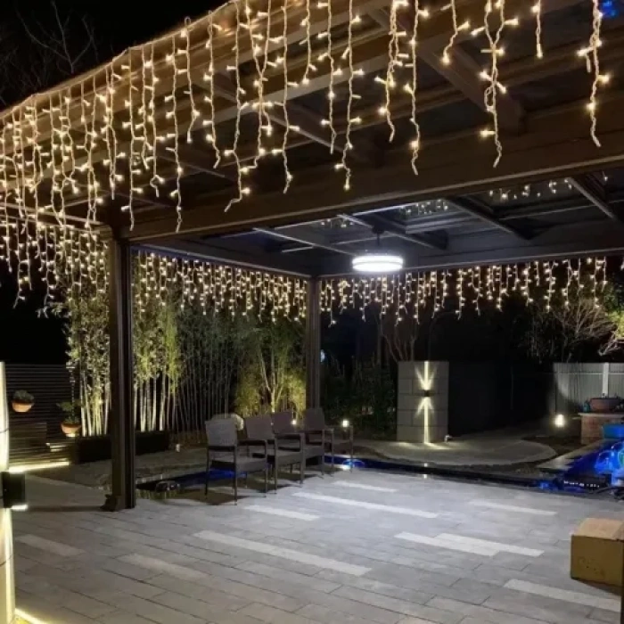 3m 100 LED Çakarlı IP65 Dış Mekan Saçak Perde