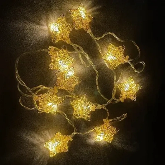 3m 20 LED Pilli Yıldız Led