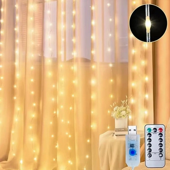 3x3 Perde LED Kumandalı PL-14
