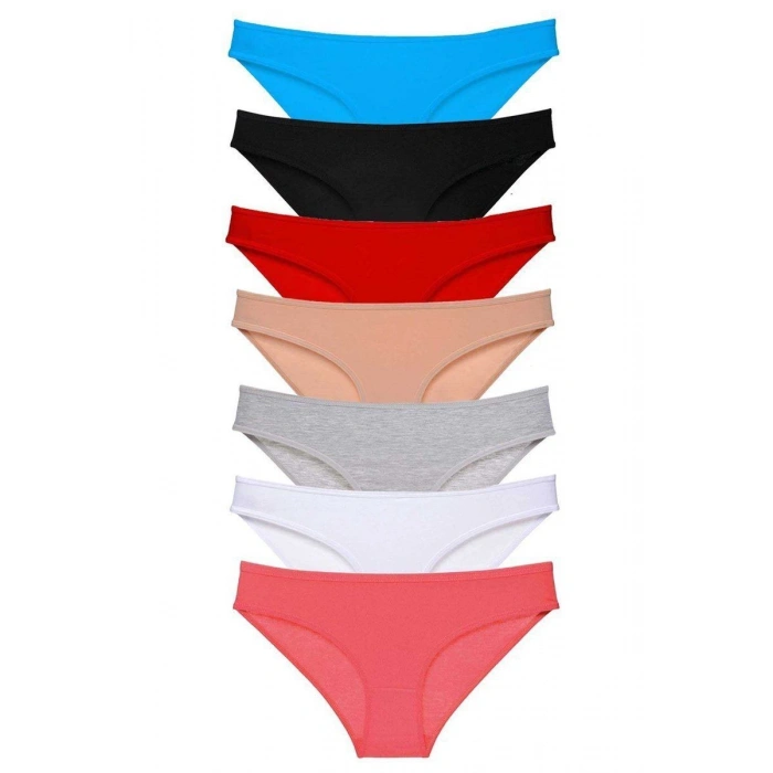 7 Adet Süper Eko Set Likralı Kadın Slip Külot Set 3