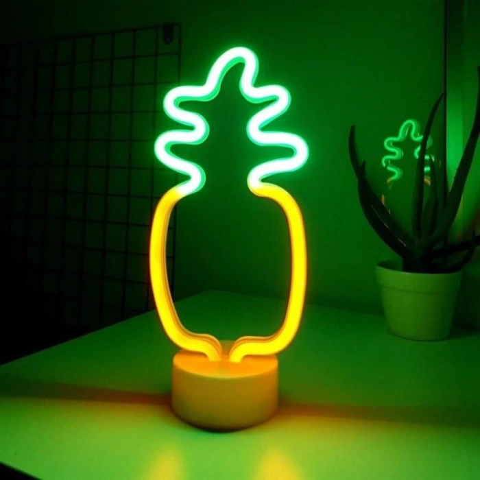 Ananas Çift Renk Işıklı Gece Lambası