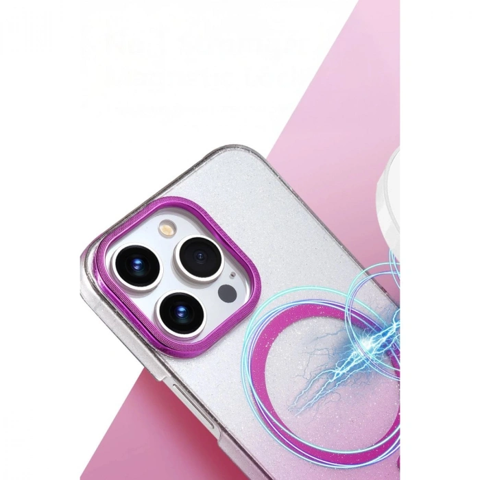 Apple İphone 15 Pro Max Glossy Magsafe Kapak - Siyah