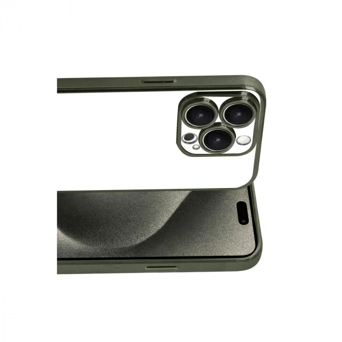 Apple İphone 15 Pro Max Razer Lensli Silikon - Yeşil