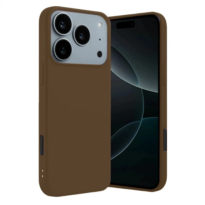 Apple İphone 17 Pro Max First Silikon - Kahverengi