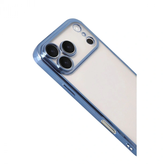 Apple İphone 17 Pro Max Razer Lensli Silikon - Açık Mavi