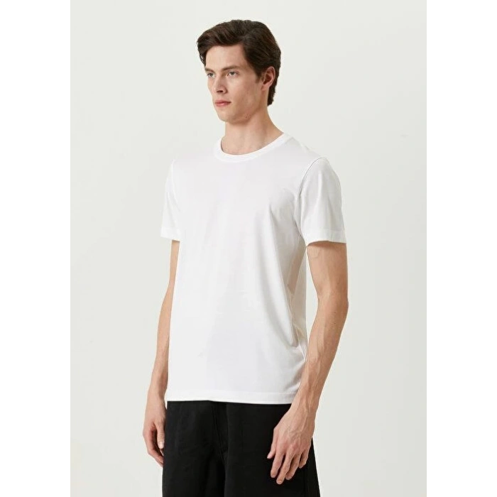Basic Bisiklet Yaka Regular T-Shirt - Beyaz -