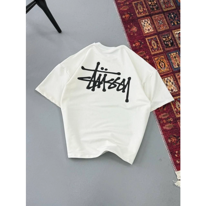 Baskılı Oversize T-shirt - Beyaz -