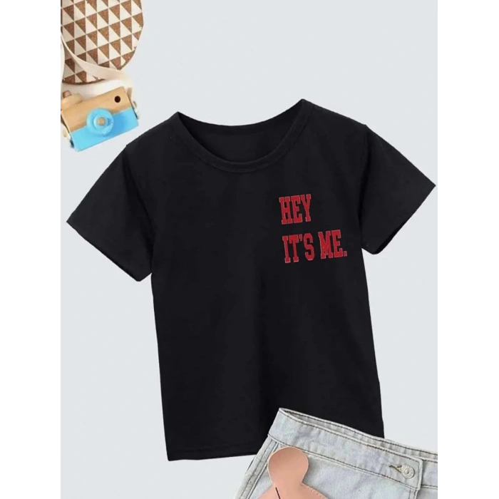 Baskılı T-Shirt - Siyah -
