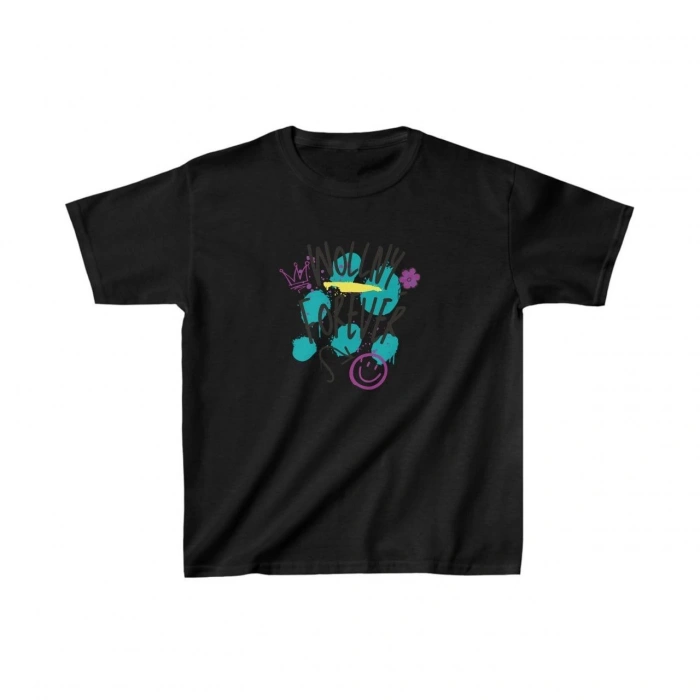 Baskılı T-Shirt - Siyah -