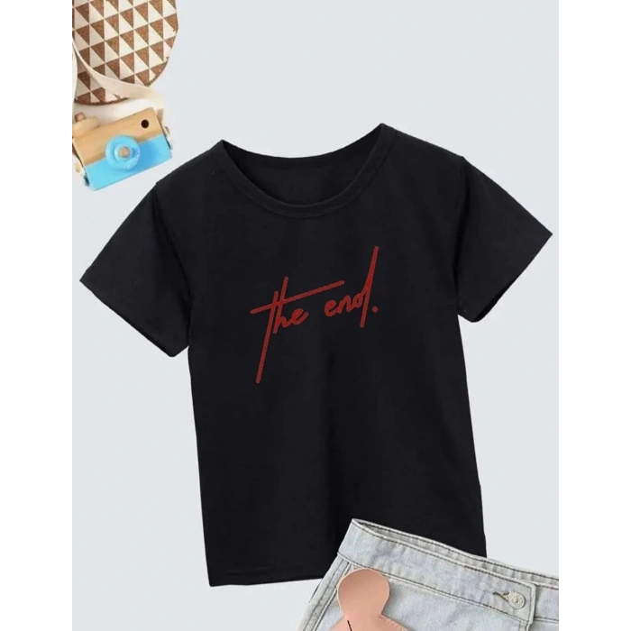 Baskılı T-Shirt - Siyah -