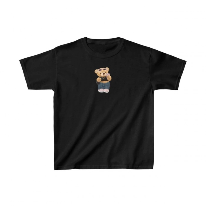 Baskılı T-Shirt - Siyah -