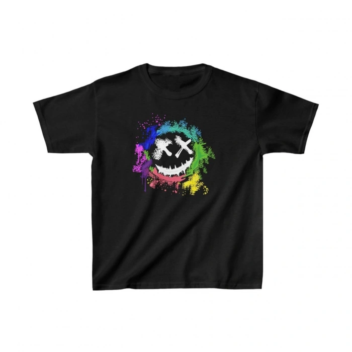Baskılı T-Shirt - Siyah -