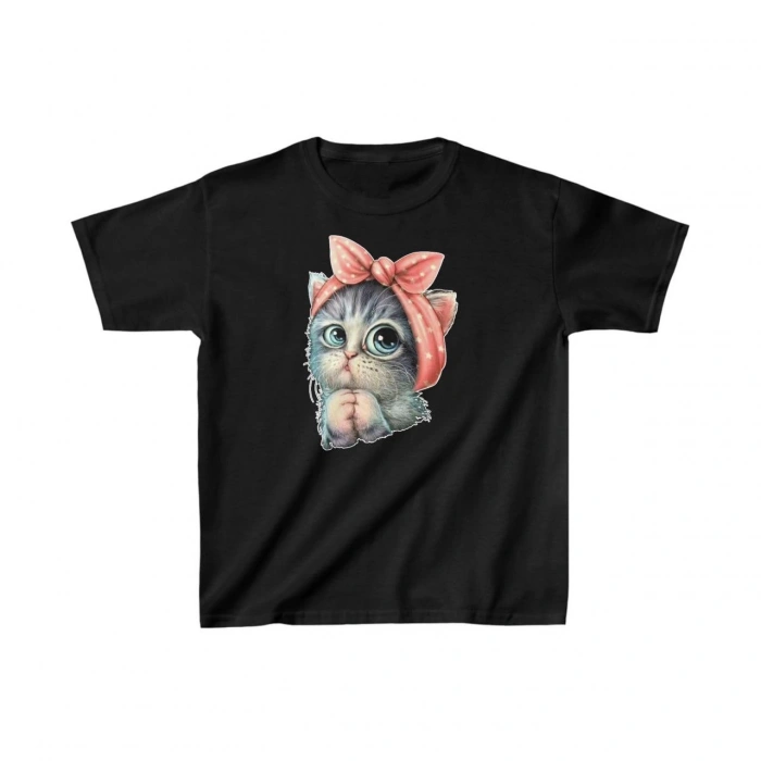 Baskılı T-Shirt - Siyah -