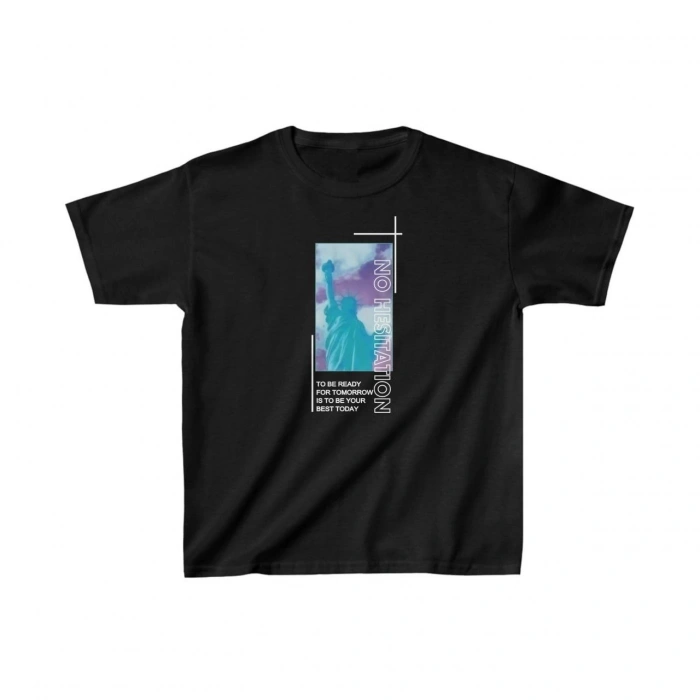 Baskılı T-Shirt - Siyah -