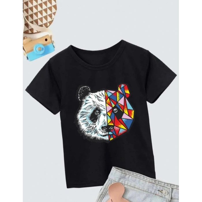 Baskılı T-Shirt - Siyah -