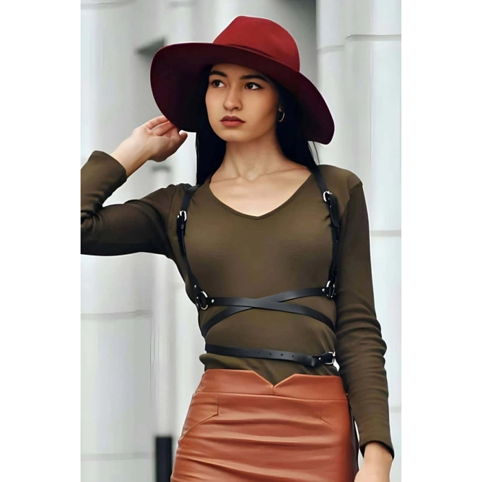 Beli Uzun Sarmalı Şık Harness - 172