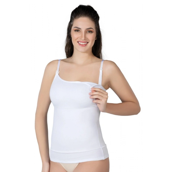 Beyaz  1402 Modal Cotton Emzirme Atlet Korse