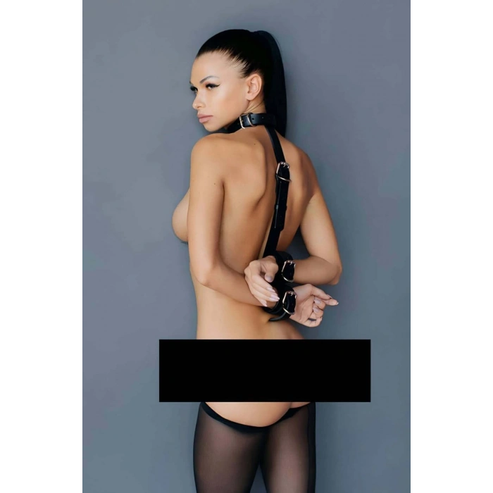 Bilekleri Bağlamalı Seksi Tasma Set - 327